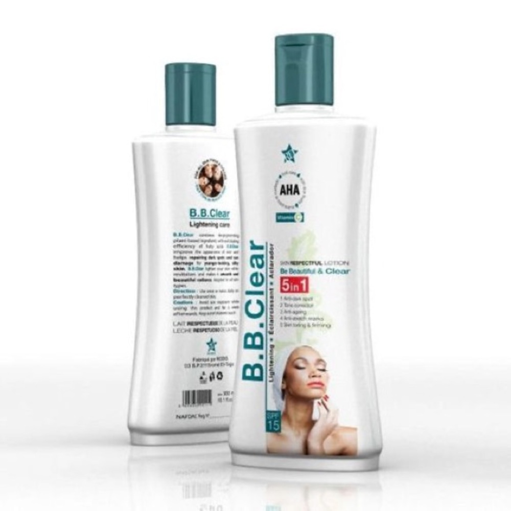 B.B. Clear Lightening Care Body Lotion 300ml - AHA & Vitamin C - 5-in-1